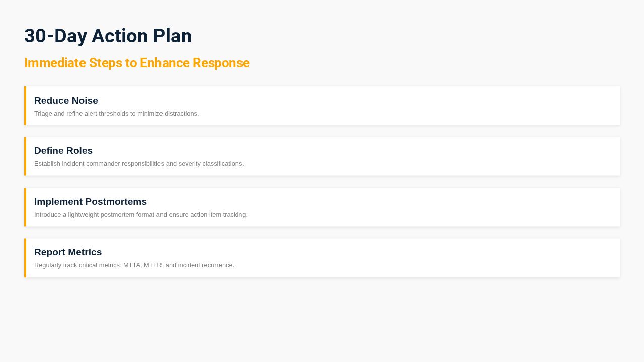 interface de SenseNova-Skills montrant le plan d’action 30 jours pour la réponse à incident